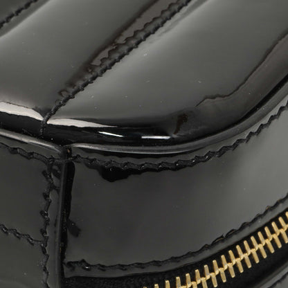 Exclusive Saint Laurent Black Patent Matelasse Monogram Mini Vicky Camera Bag — Alternate View 7