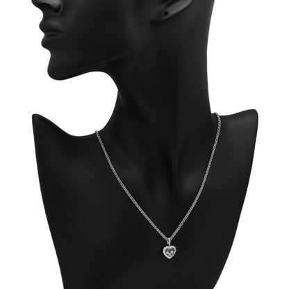 Exclusive Chopard 18K White Gold Happy Diamonds Icons Pendant Necklace — Detail View