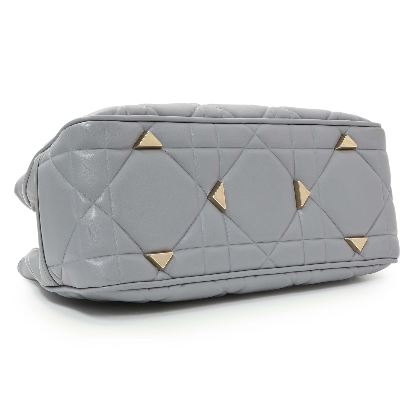 Exclusive Christian Dior Grey Calfskin Cannage Medium The Lady 95.22 — Back View