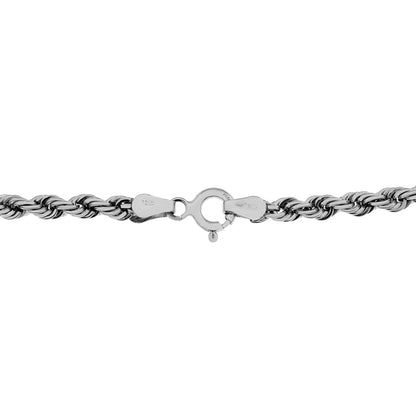 Exclusive 18K White Gold Rope Bracelet — Side View