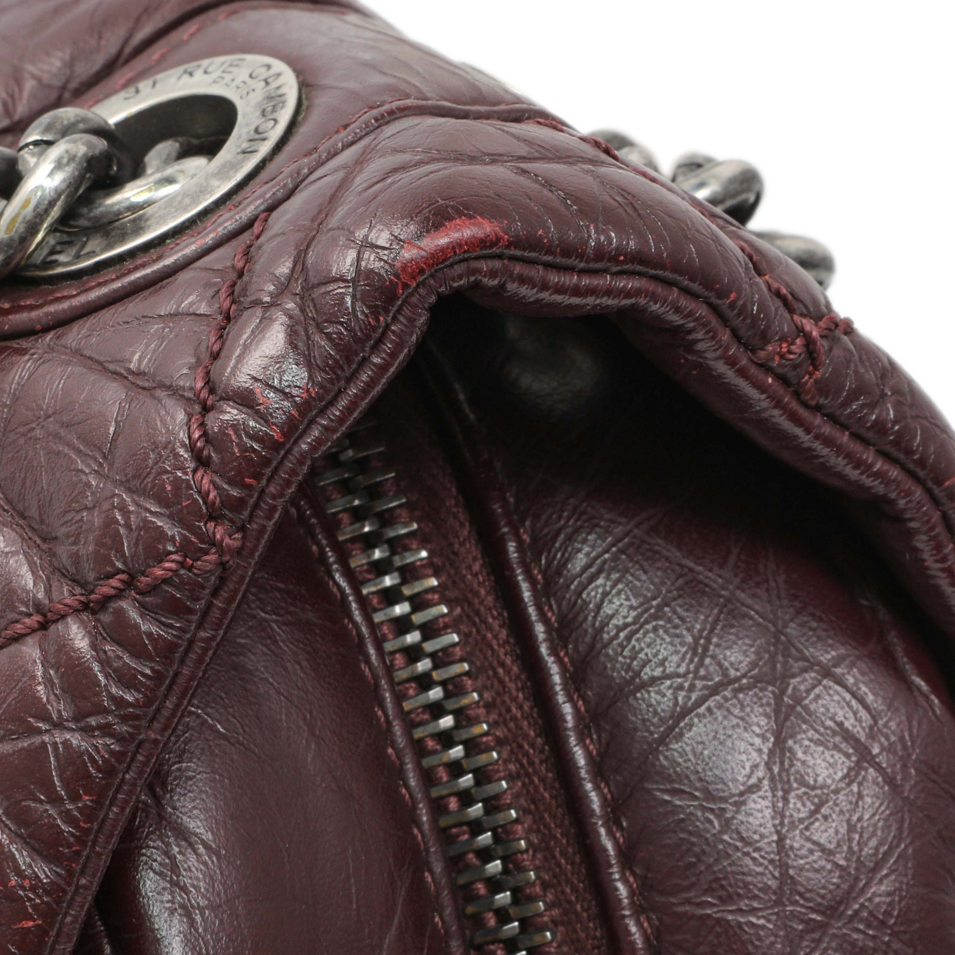 Exclusive Chanel Burgundy Aged Calfskin Portobello Flap — Alternate View 8