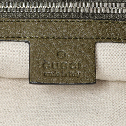 Exclusive Gucci Green Pebbled Calfskin Medium Soho Messenger Bag — Alternate View 9