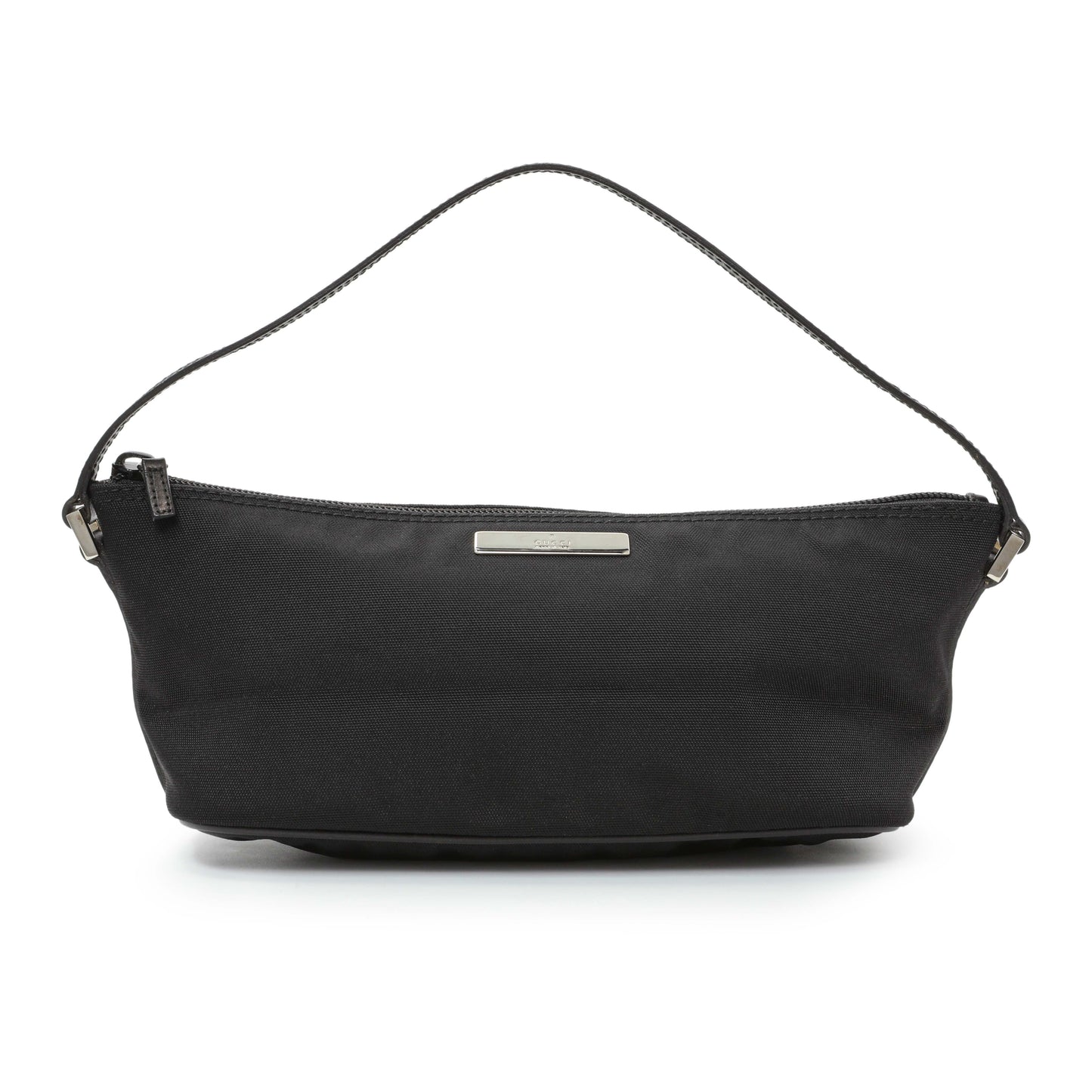 Exclusive Gucci Black Nylon Boat Pochette — Front View