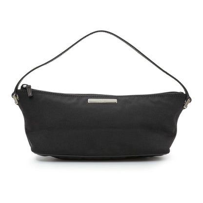 Exclusive Gucci Black Nylon Boat Pochette — Front View