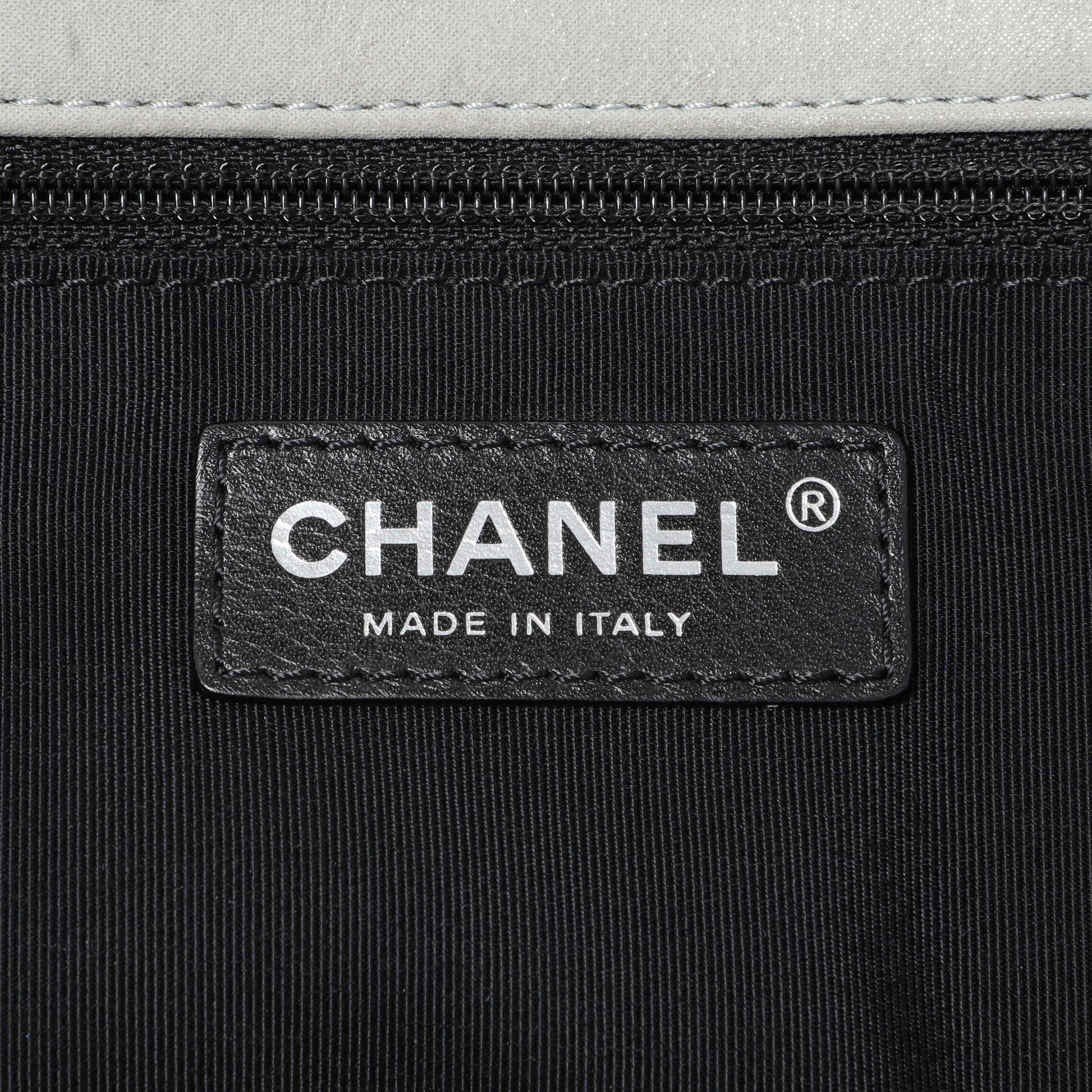 Exclusive Chanel Grey Quilted Iridescent Calfskin Leather Chic Quilt Flap Bag — Alternate View 9