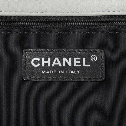 Exclusive Chanel Grey Quilted Iridescent Calfskin Leather Chic Quilt Flap Bag — Alternate View 9