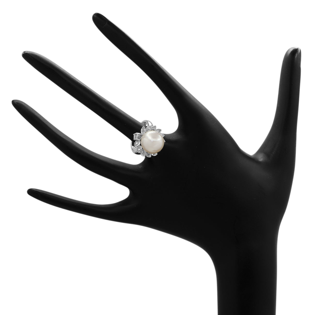 Exclusive 18K White Gold South Sea Pearl Ring — 3.25 — Back View