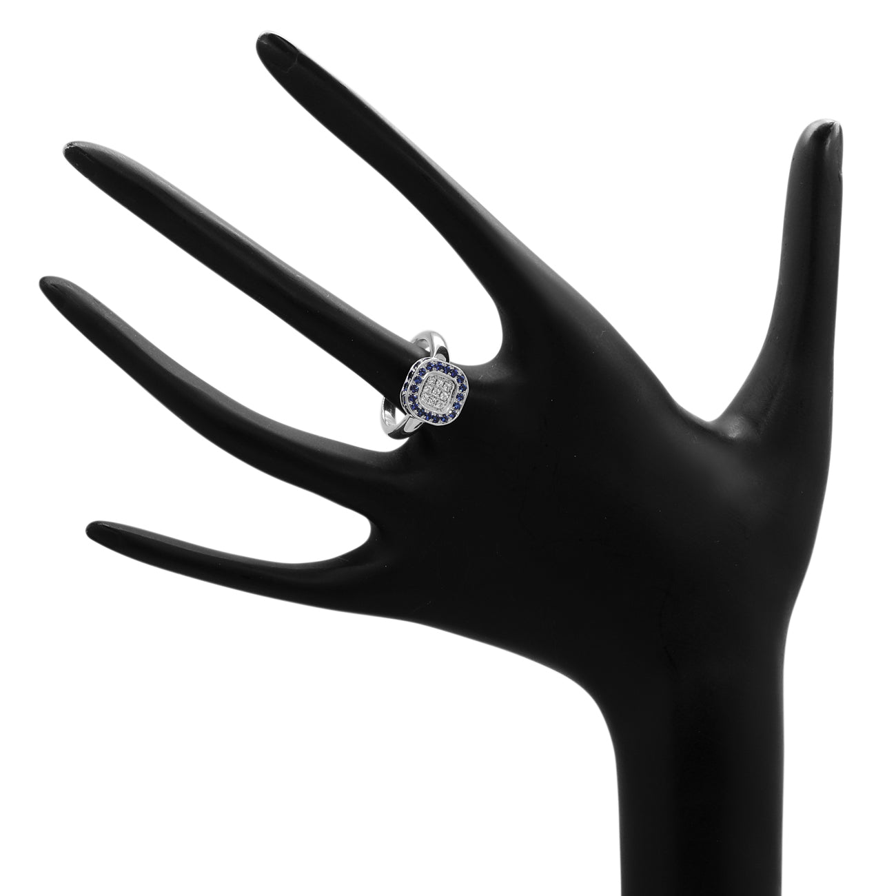 Exclusive 18K White Gold 1.72 Carat Sapphire Ring — 4.75 — Top View