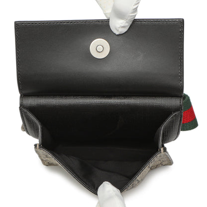 Exclusive Gucci GG Supreme Monogram Web Belt Bag — Top View