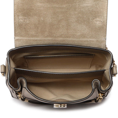 Exclusive Chloe Motty Grey Calfskin Mini Faye Day Shoulder Bag — Top View
