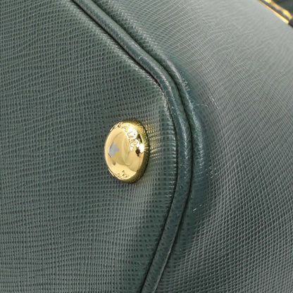Exclusive Prada Green Saffiano Medium Promenade Tote — Detail View