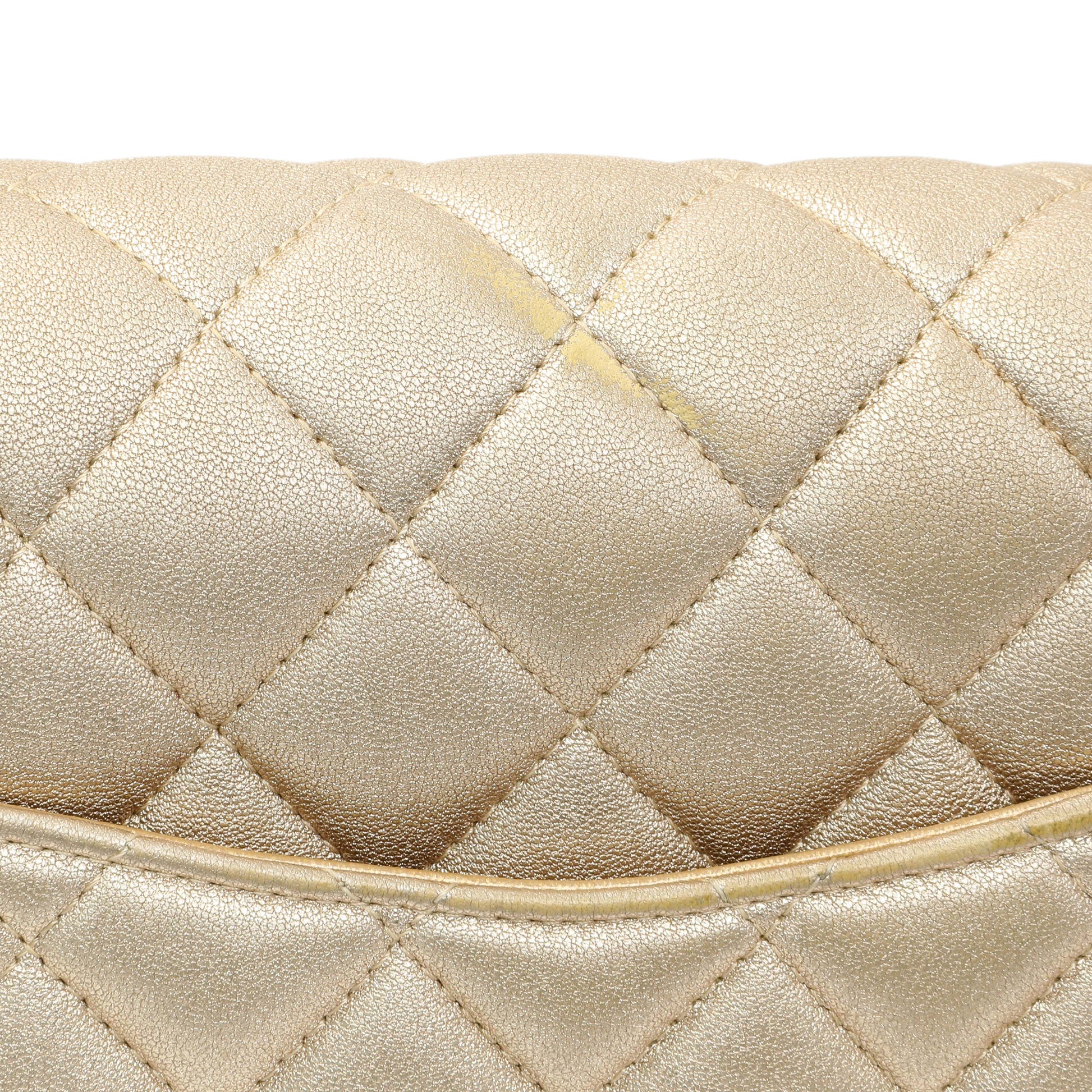 Exclusive Chanel Metallic Quilted Mini Square Flap — Alternate View 8