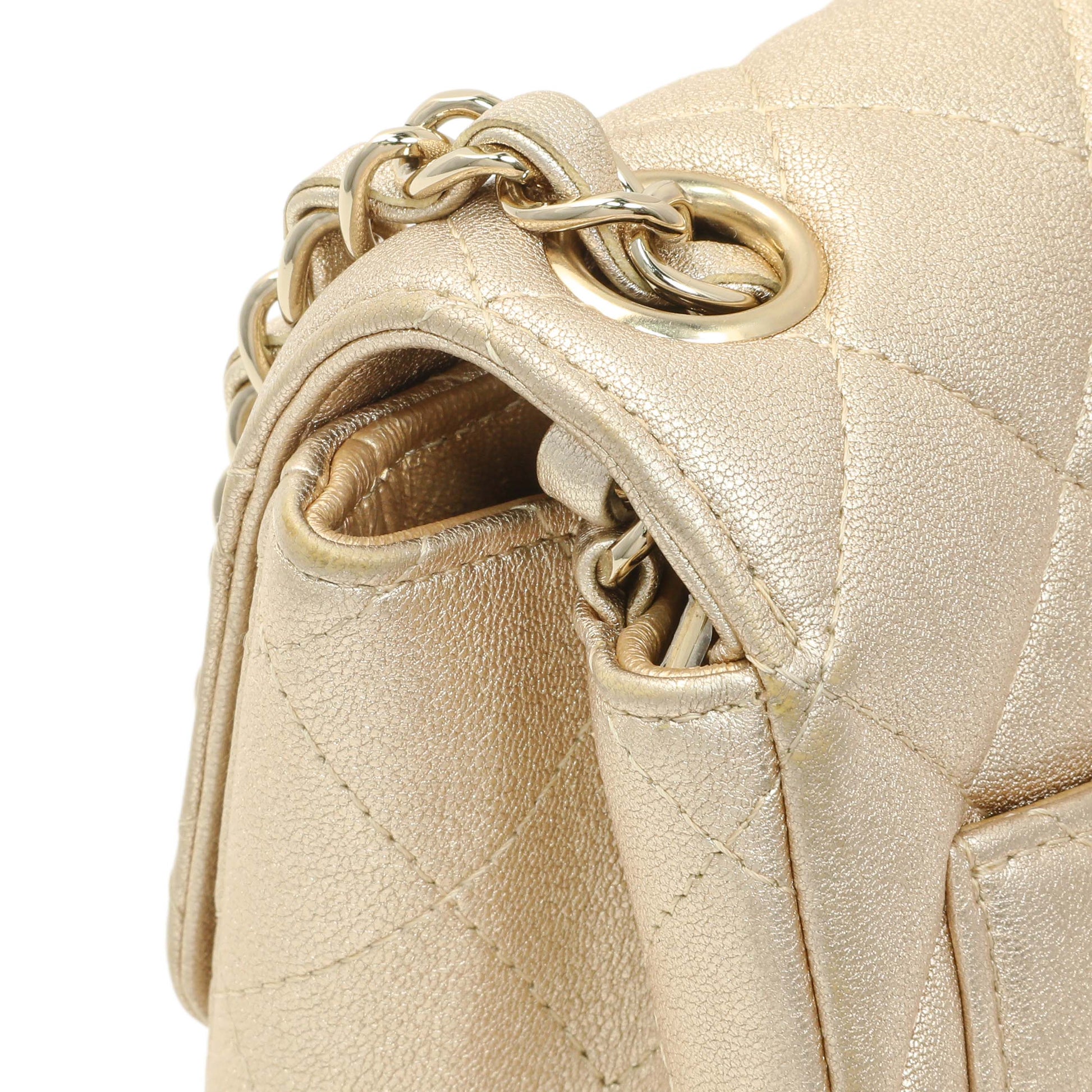 Exclusive Chanel Metallic Quilted Mini Square Flap — Alternate View 9