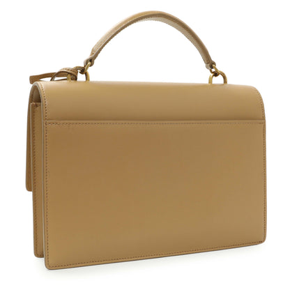 Exclusive Saint Laurent Beige Sunset Top Handle Bag — Side View