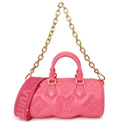 Exclusive Louis Vuitton Dragon Fruit Calfskin Papillon BB — Front View