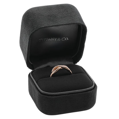 Exclusive Tiffany & Co. 18K Rose Gold Diamond Infinity Ring — Top View