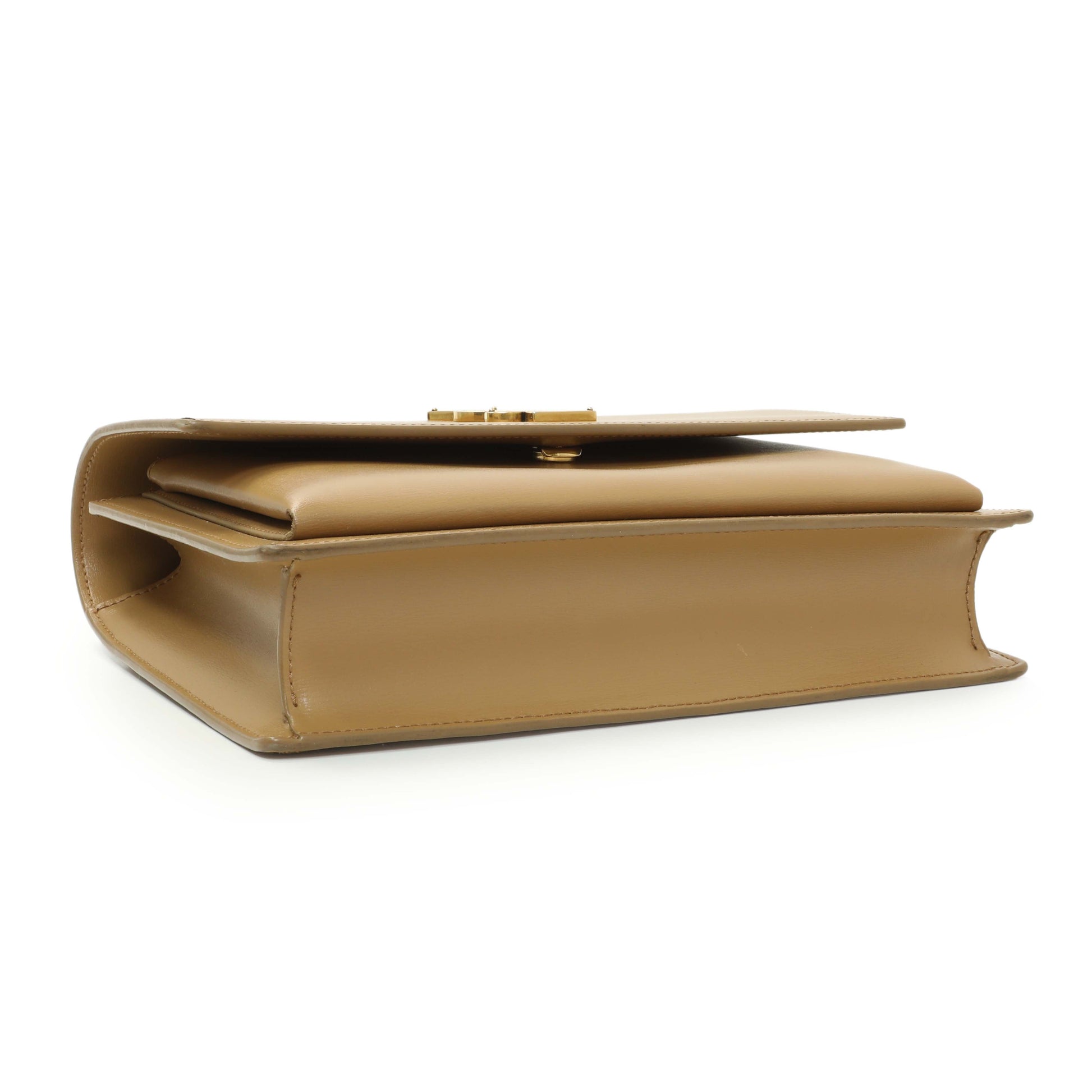 Exclusive Saint Laurent Beige Sunset Top Handle Bag — Back View