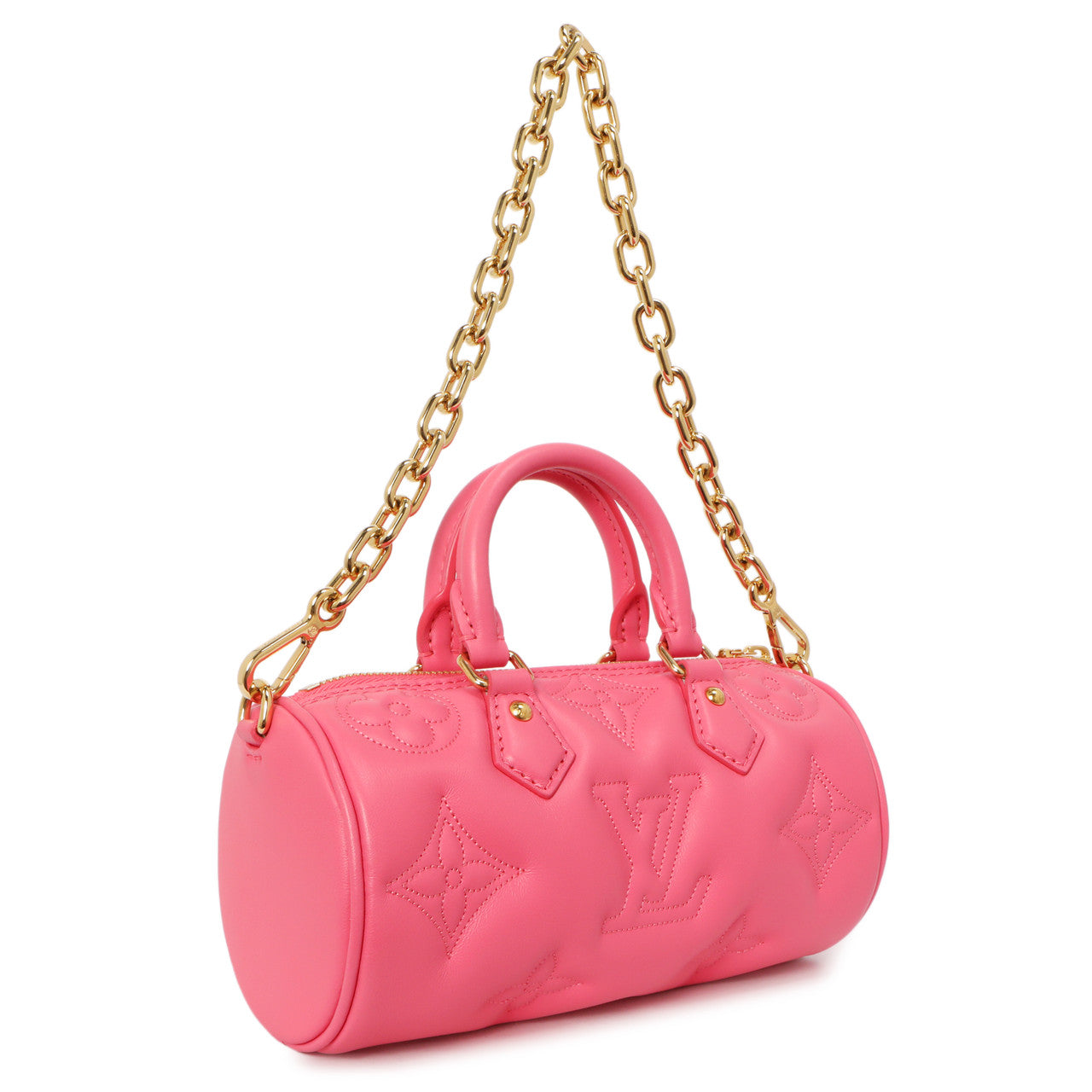 Exclusive Louis Vuitton Dragon Fruit Calfskin Papillon BB — Back View