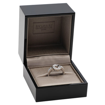 Exclusive Bulgari 18K White Gold Diamond Bvlgari Bvlgari Ring — Detail View