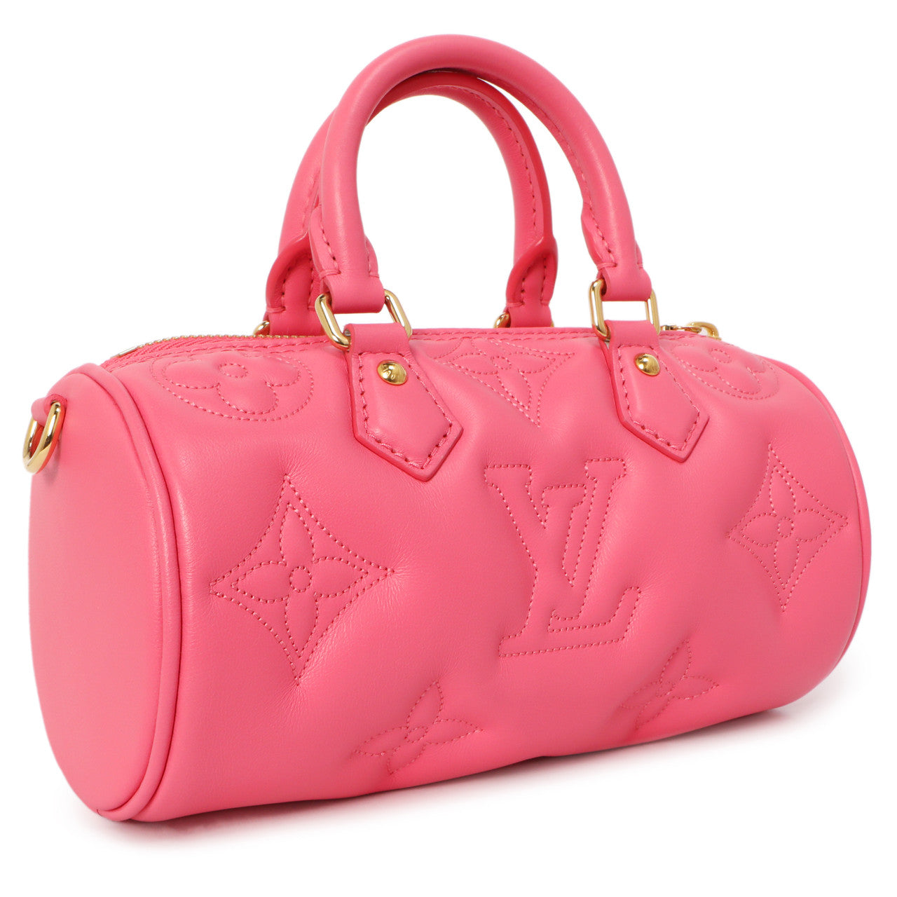 Exclusive Louis Vuitton Dragon Fruit Calfskin Papillon BB — Top View
