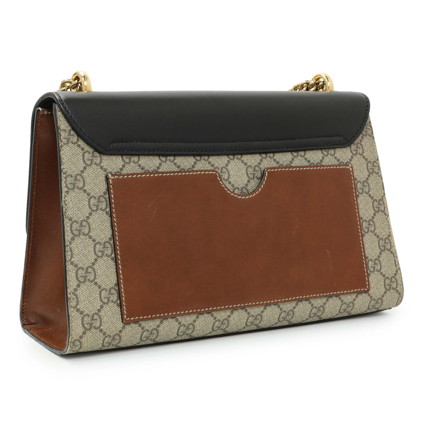 Exclusive Gucci GG Supreme Calfskin Medium Padlock Shoulder Bag — Side View