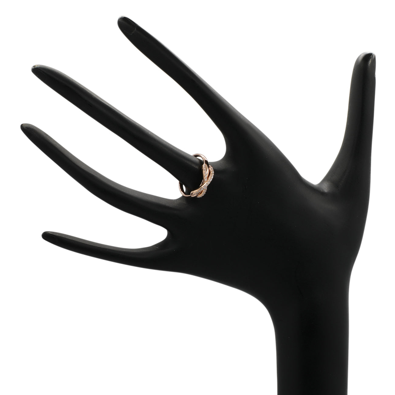 Exclusive Tiffany & Co. 18K Rose Gold Diamond Infinity Ring — Back View