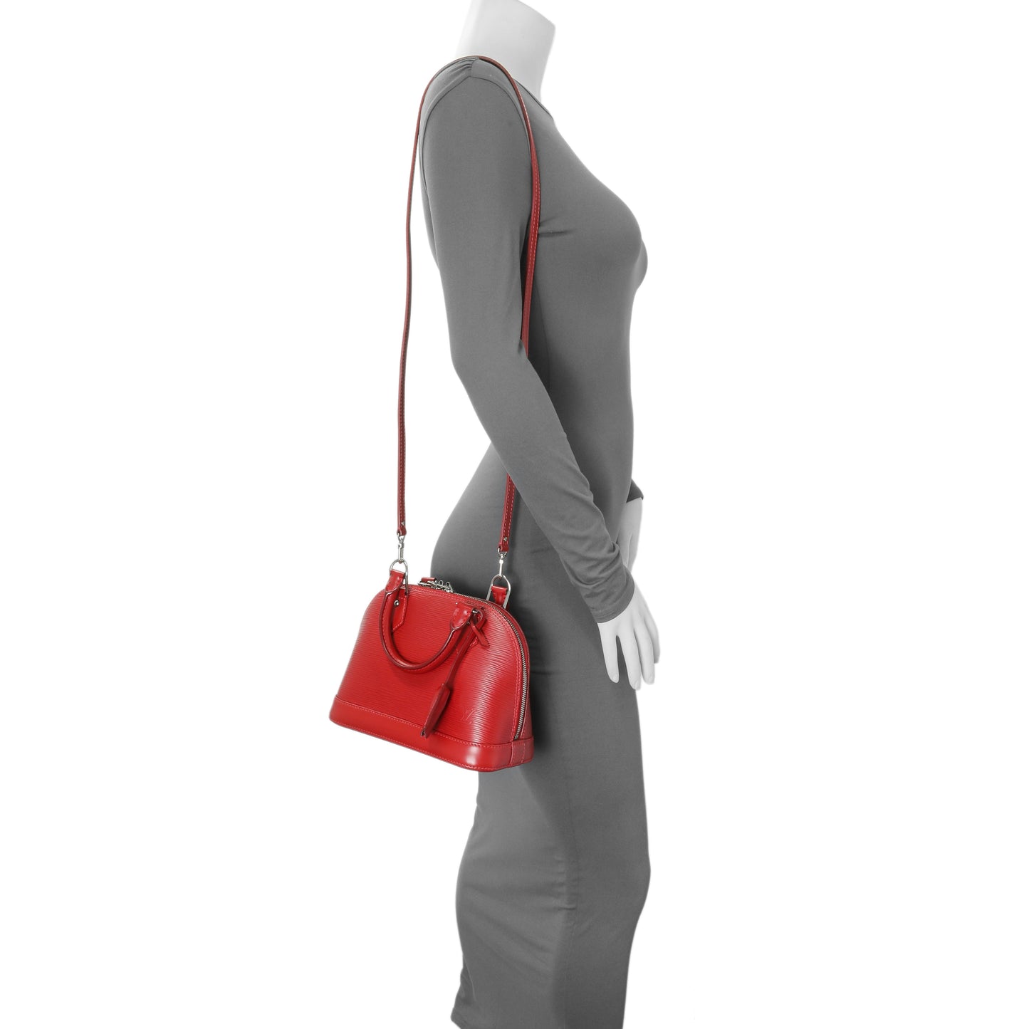 Exclusive Lous Vuitton Red Epi Alma BB — Alternate View 11