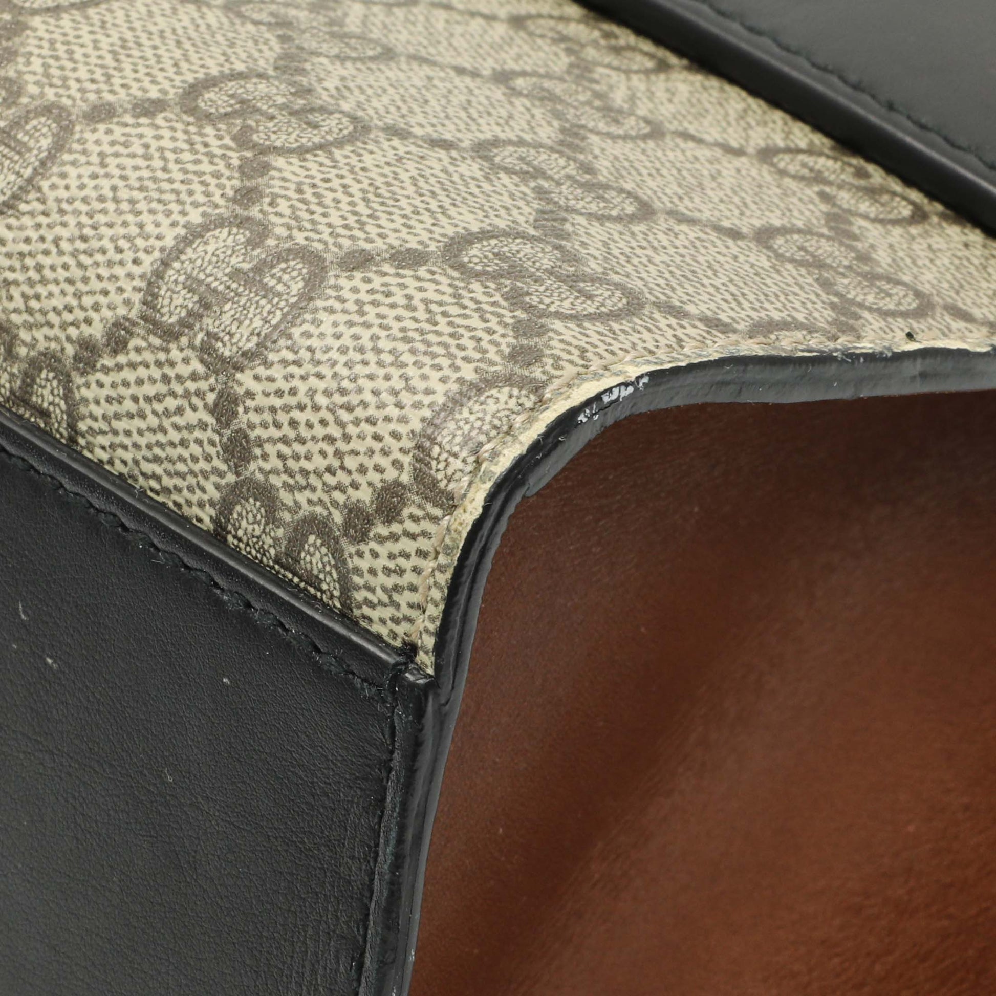 Exclusive Gucci GG Supreme Calfskin Medium Padlock Shoulder Bag — Detail View