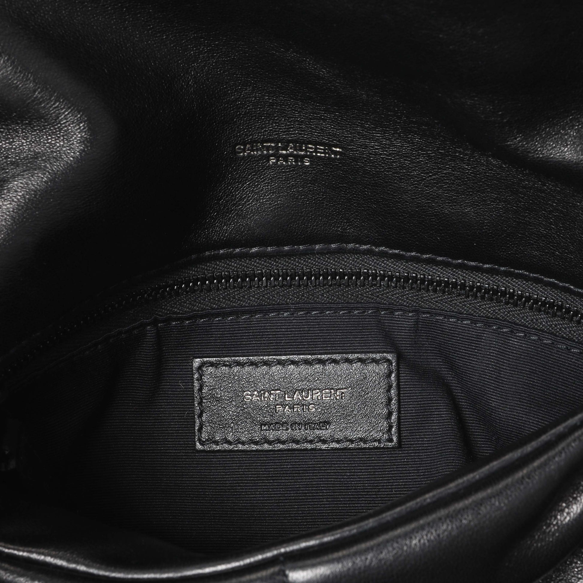 Exclusive Saint Laurent  Black Lambskin Small Loulou Puffer — Alternate View 9
