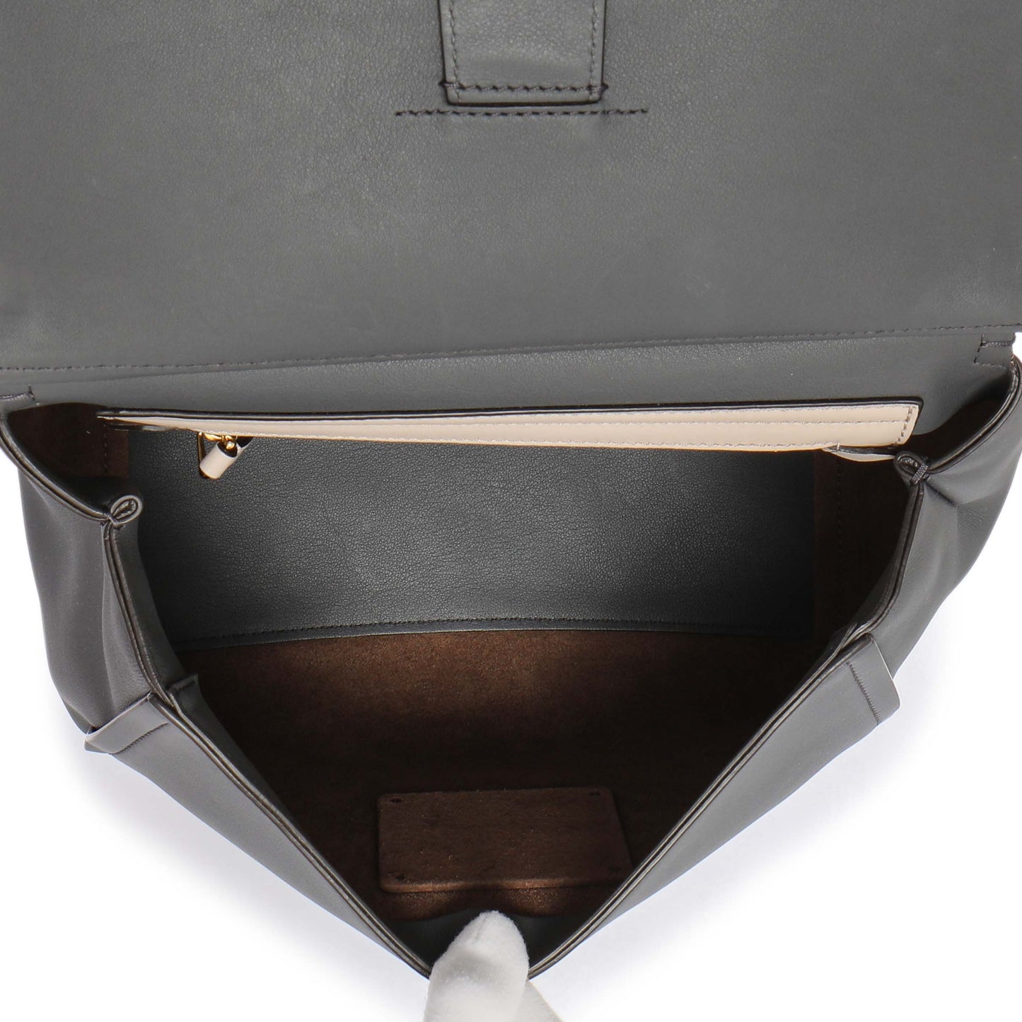 Exclusive Givenchy Storm Grey Calfskin Small Mystic Shoulder Bag — Top View