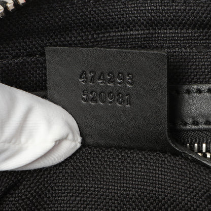 Exclusive Gucci Black Soft GG Supreme Monogram Web Belt Bag — Lifestyle View