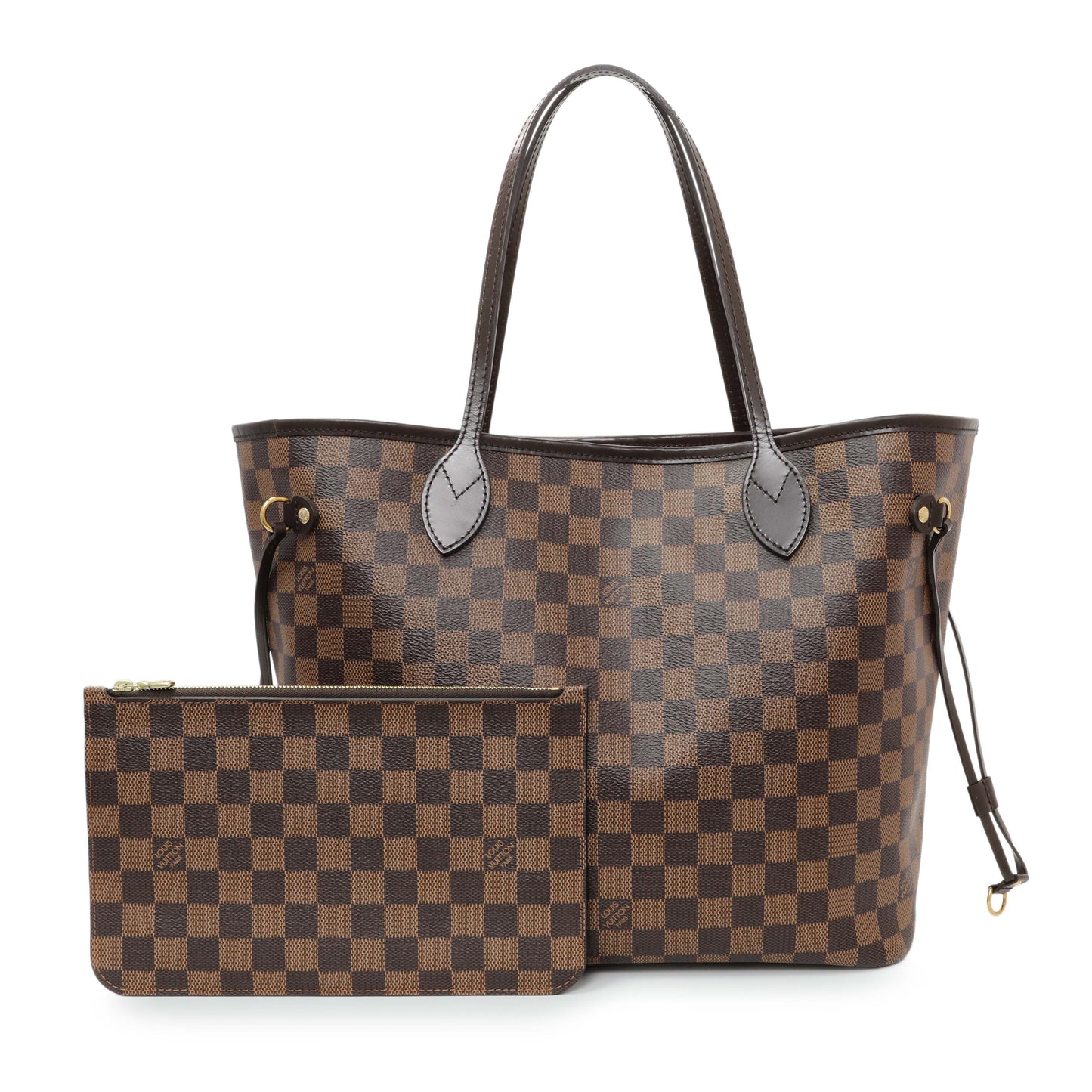 Exclusive Louis Vuitton Damier Ebene Neverfull MM — Front View