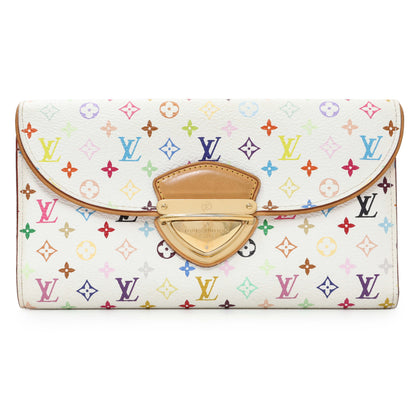 Exclusive Louis Vuitton White Monogram Multicolor Eugenie Wallet — Front View