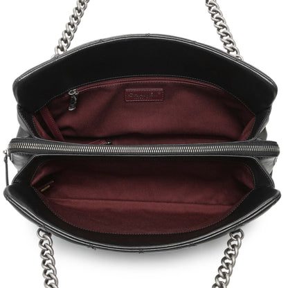Exclusive Chanel Black Quilted Aged Calfskin CC Crown Tote — Top View