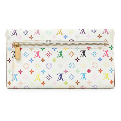 Exclusive Louis Vuitton White Monogram Multicolor Eugenie Wallet — Side View