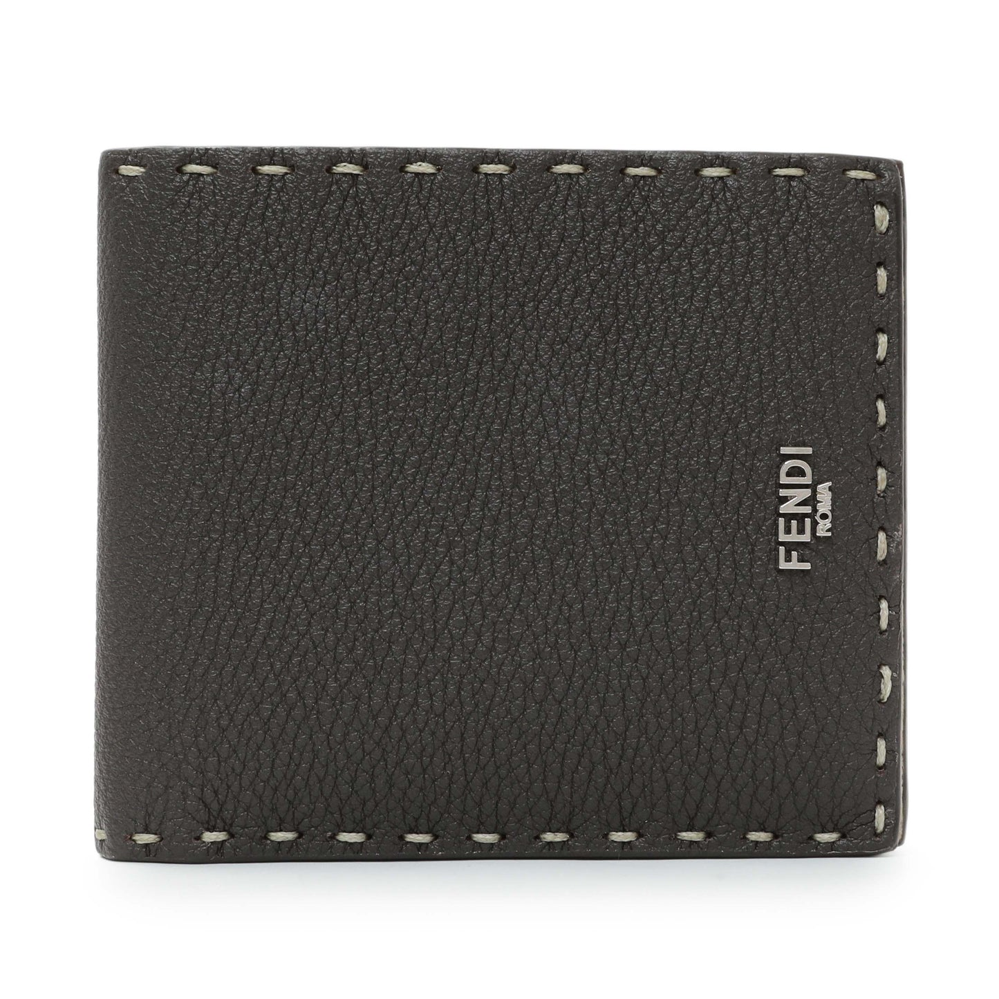 Exclusive Fendi Brown Cuoio Romano Selleria Wallet — Front View