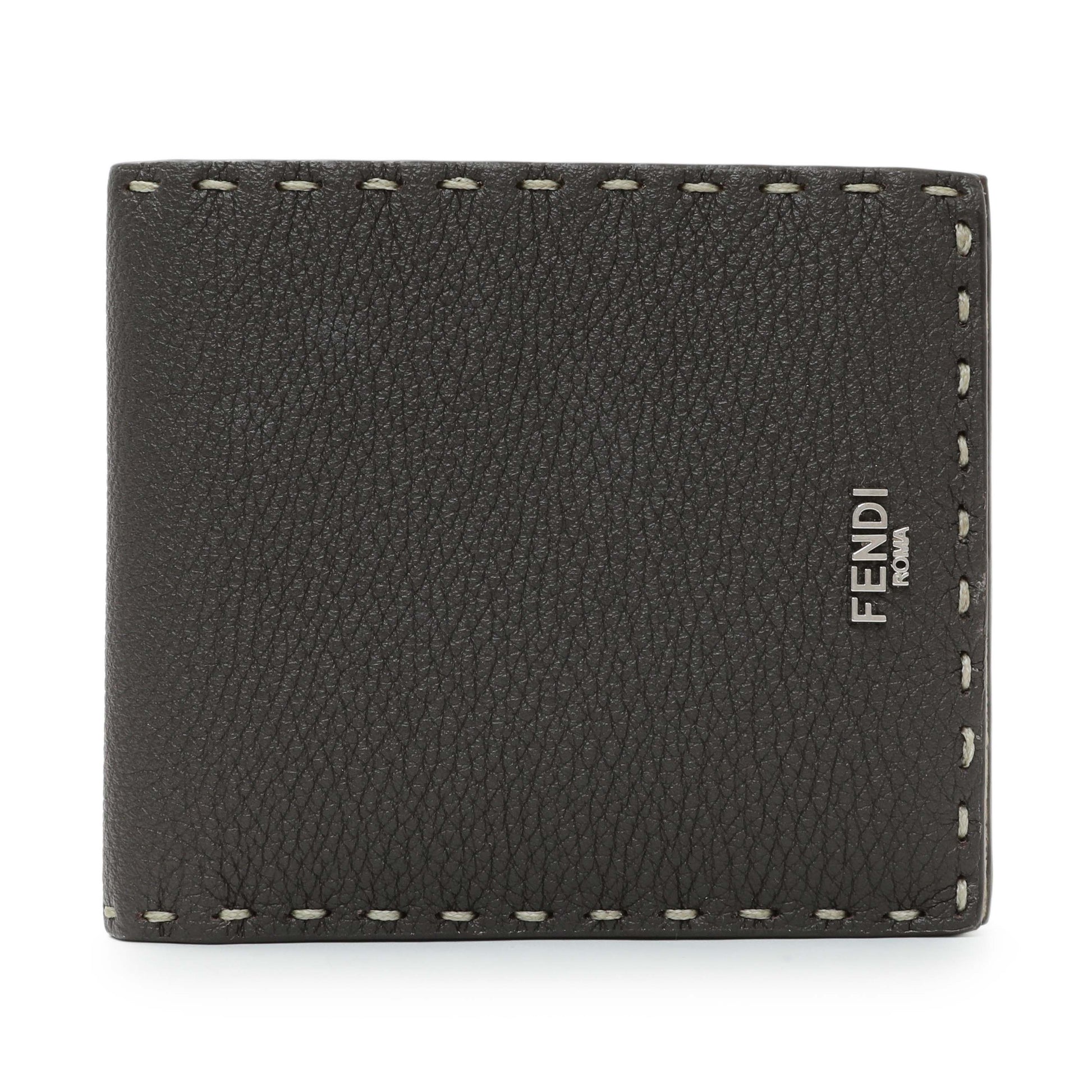 Exclusive Fendi Brown Cuoio Romano Selleria Wallet — Front View