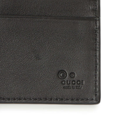 Exclusive Gucci Black Microguccissima Bi-Fold Wallet — Detail View