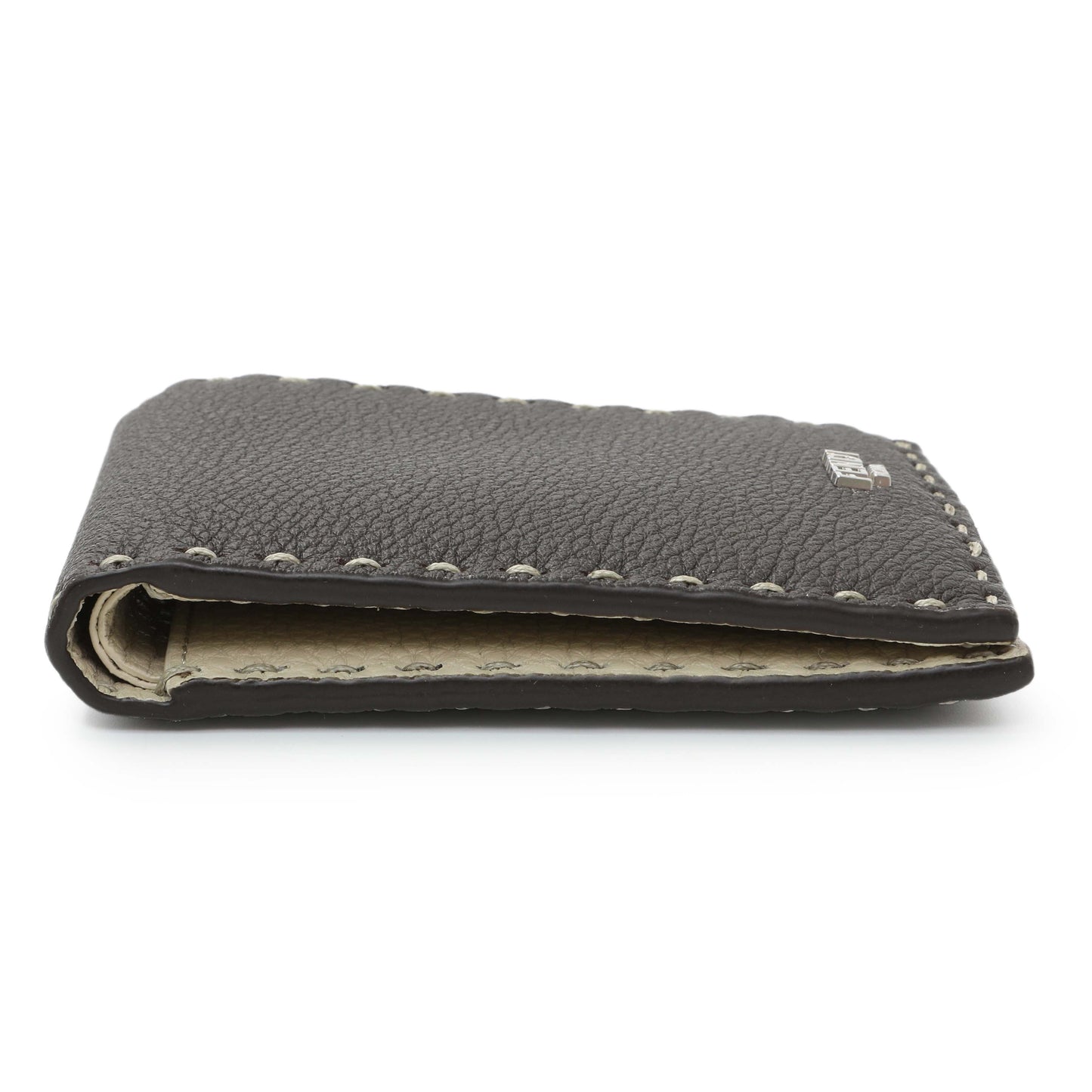 Exclusive Fendi Brown Cuoio Romano Selleria Wallet — Back View