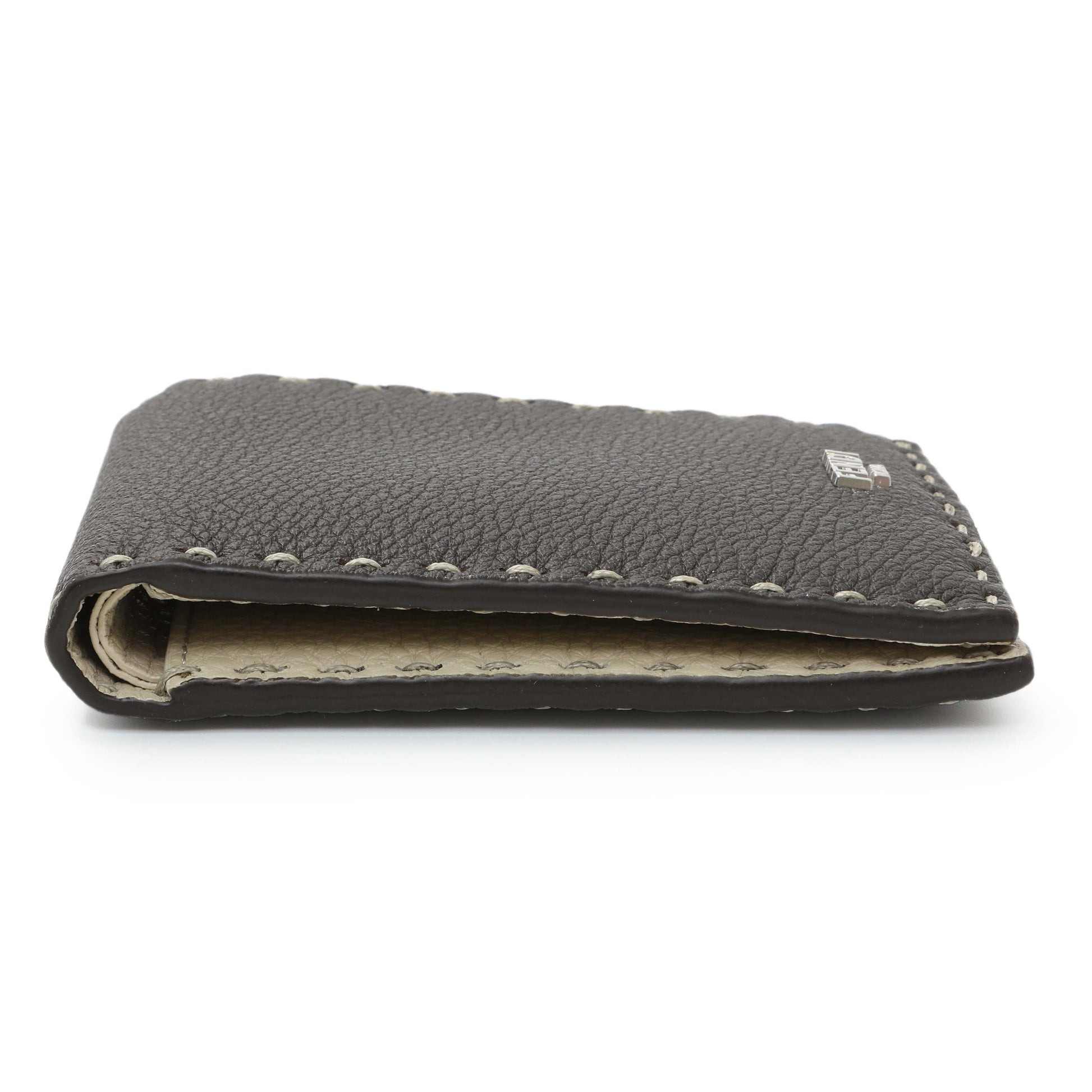 Exclusive Fendi Brown Cuoio Romano Selleria Wallet — Back View