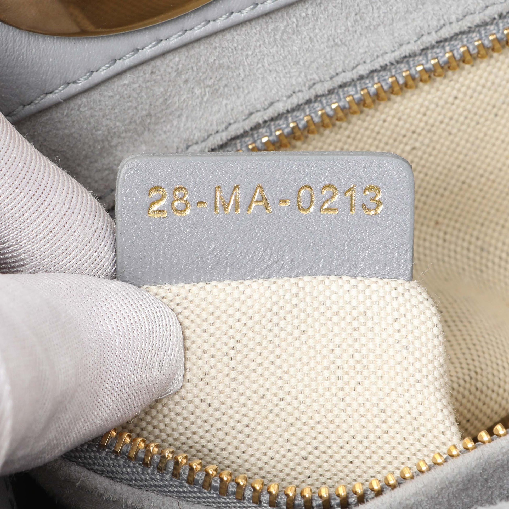 Exclusive Christian Dior Grey Calfskin Cannage Medium The Lady 95.22 — Lifestyle View