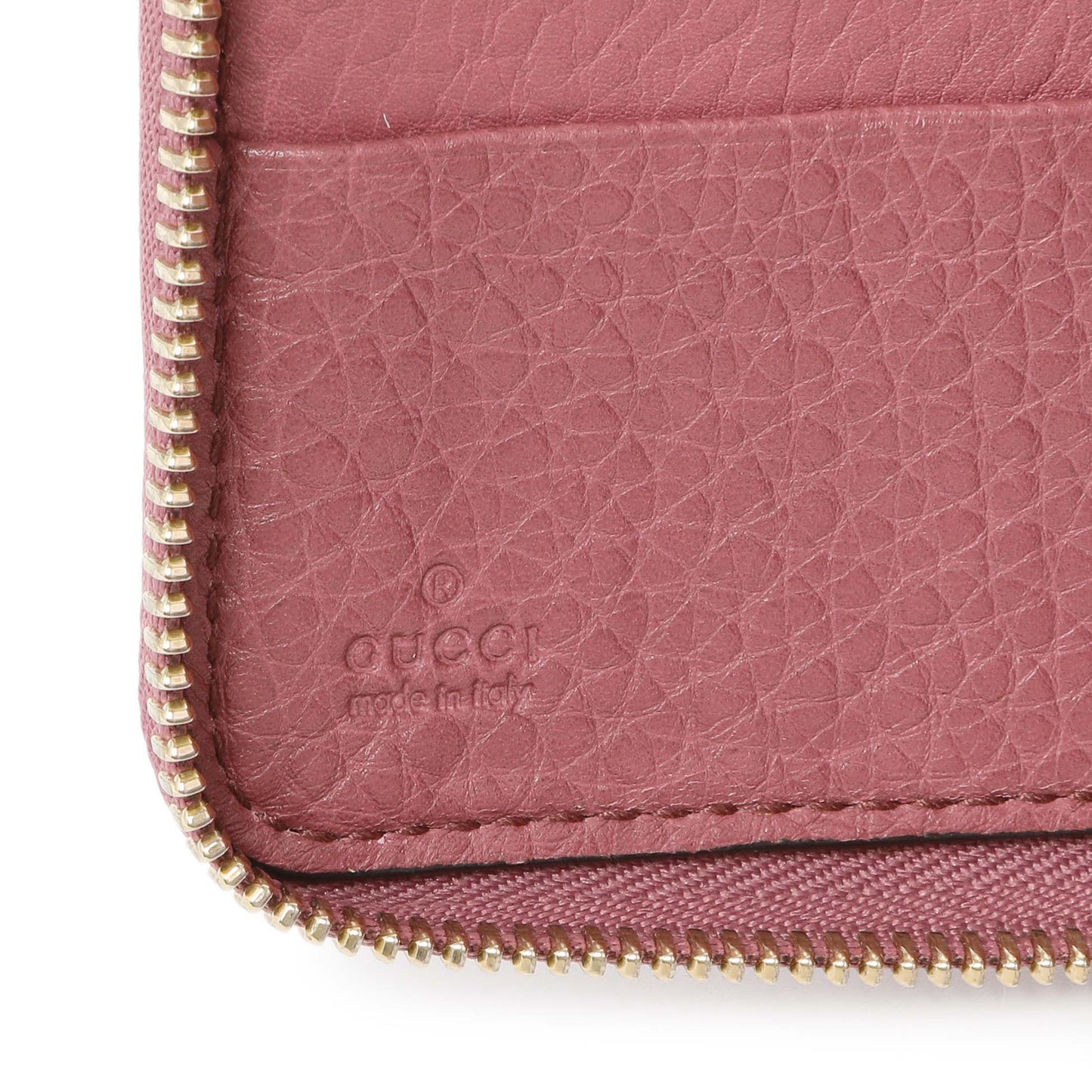 Exclusive Gucci Rose Pebbled Calfskin Soho Zip Around Wallet — Alternate View 9
