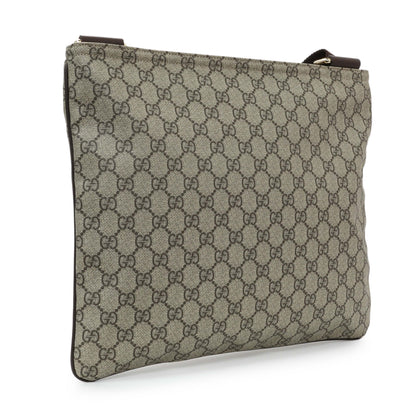 Exclusive Gucci GG Supreme Monogram Medium Flat Messenger Bag — Side View