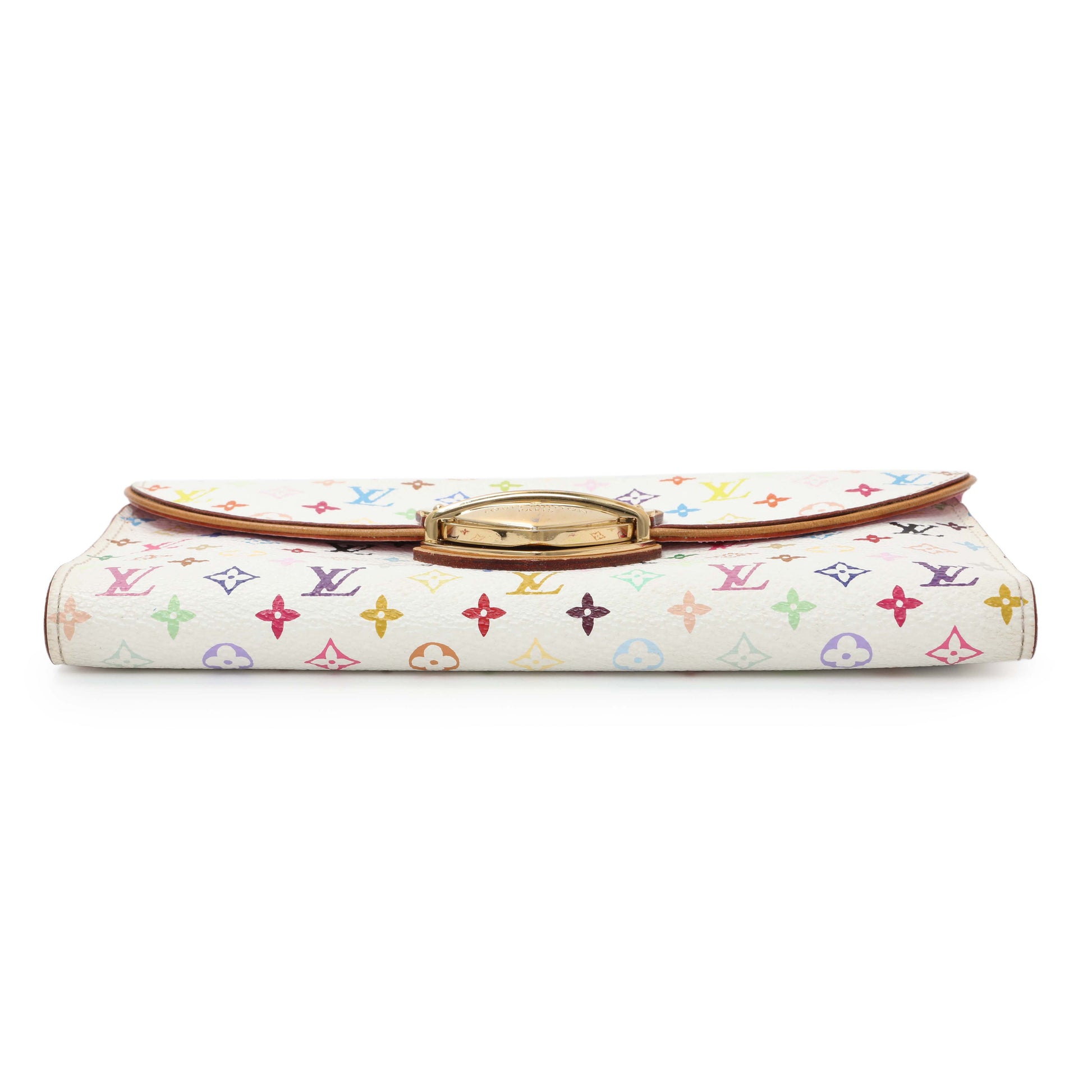 Exclusive Louis Vuitton White Monogram Multicolor Eugenie Wallet — Back View