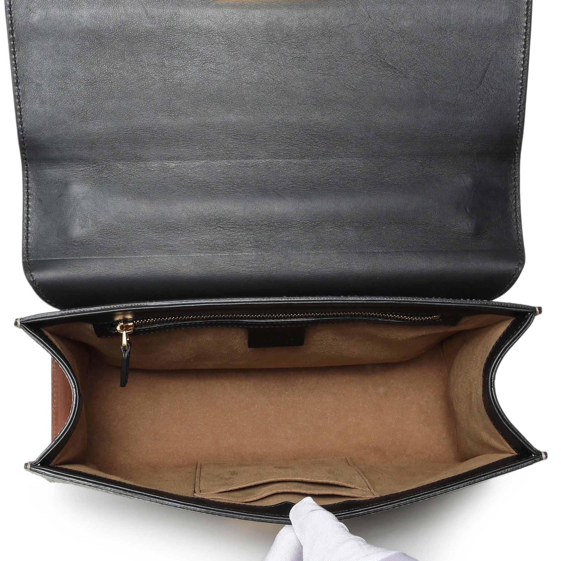 Exclusive Gucci GG Supreme Calfskin Medium Padlock Shoulder Bag — Alternate View 8