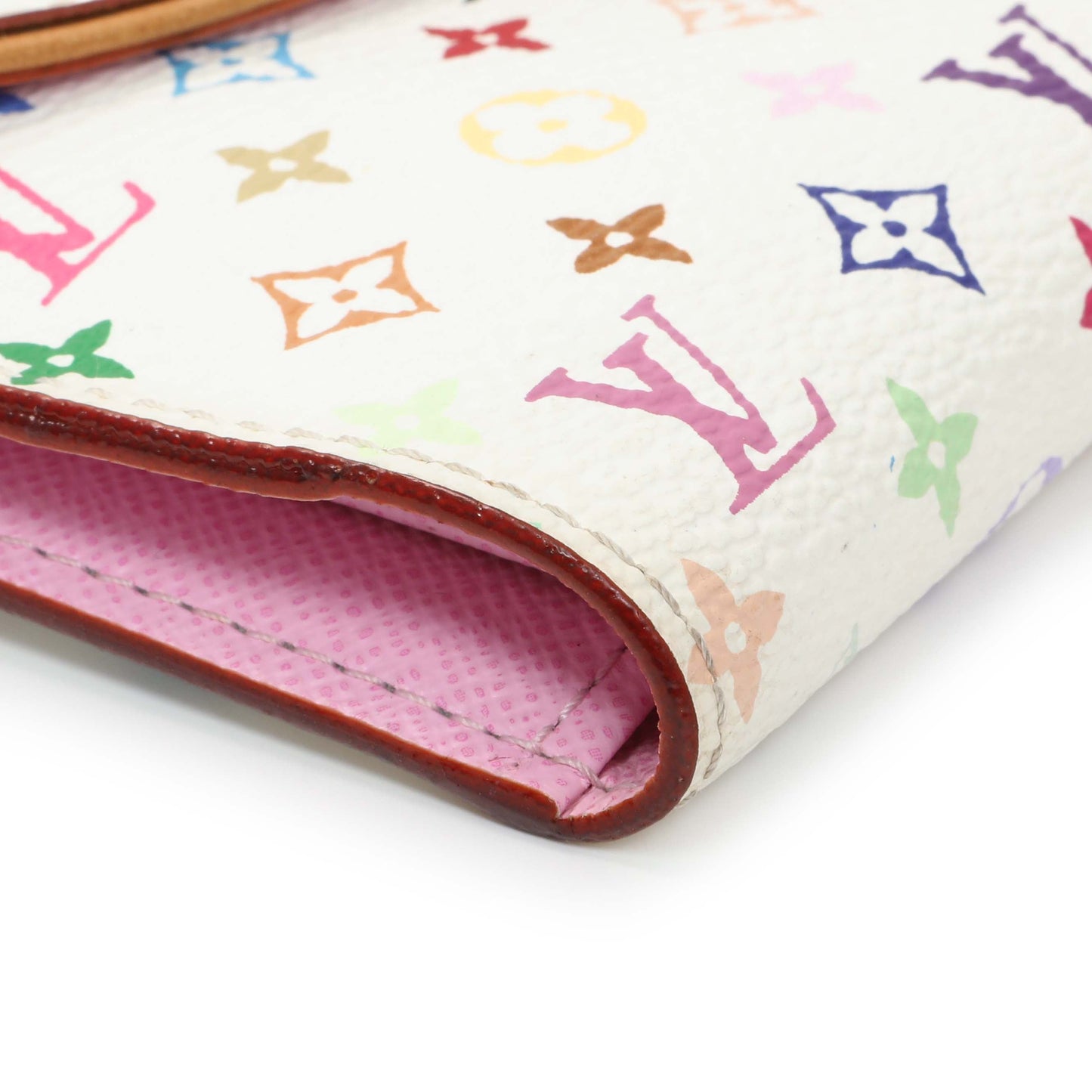 Exclusive Louis Vuitton White Monogram Multicolor Eugenie Wallet — Top View
