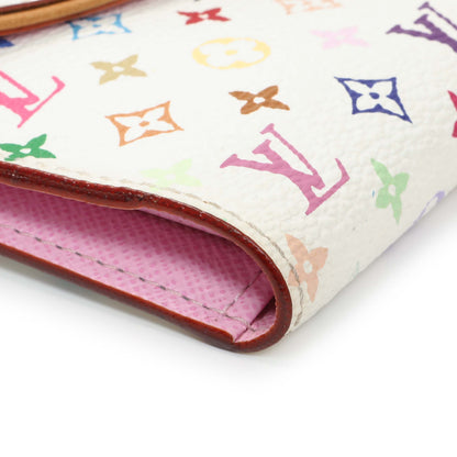 Exclusive Louis Vuitton White Monogram Multicolor Eugenie Wallet — Top View