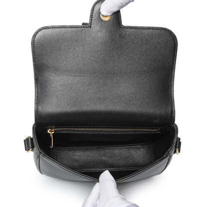 Exclusive Celine Black Calfskin Medium Tassel Bag — Top View