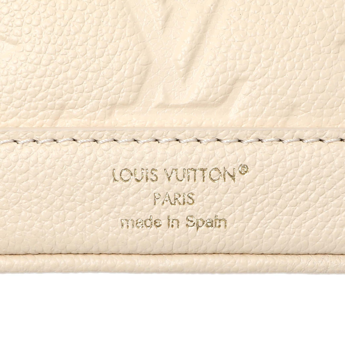 Exclusive Louis Vuitton Cream Empreinte Nano Noe Backpack — Detail View