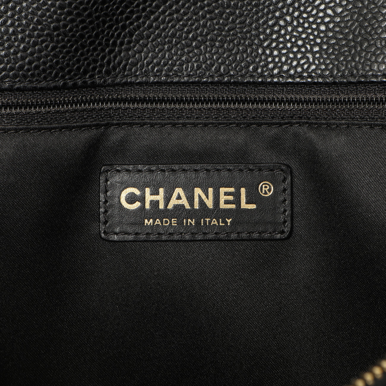 Exclusive Chanel Black Quilted Caviar Grand Shopping Tote GST — Alternate View 9
